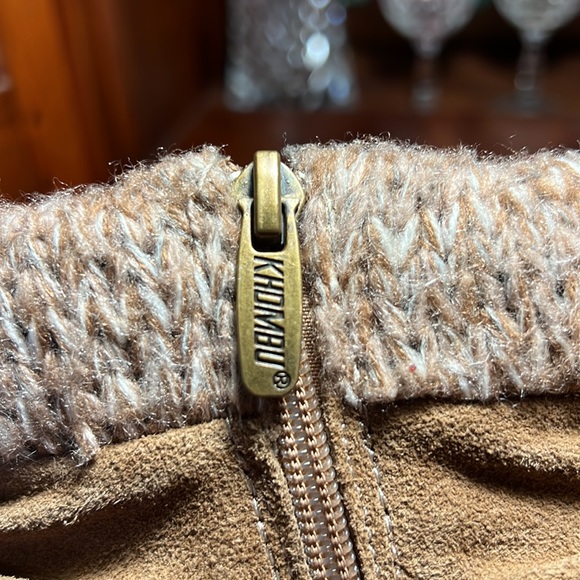 KHOMBU Womens Leather Winter Boots Size 8M. - Picture 10 of 12